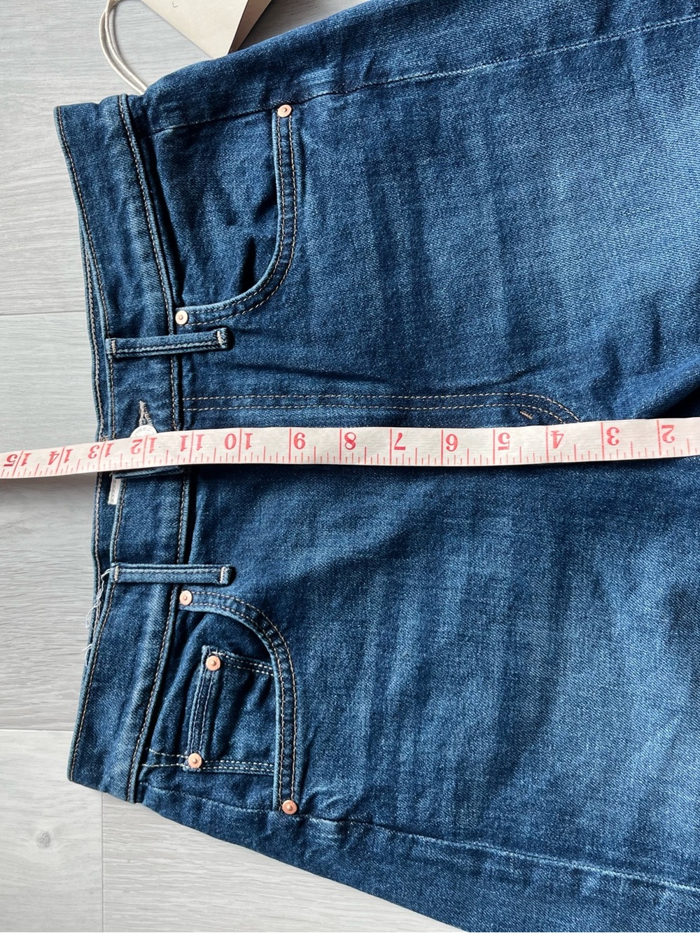 MOTHER THE HALF PIPE ANKLE CUFF FRAY DARK WASH WOMENS 28 - Picture 12 of 14